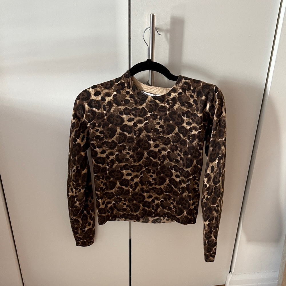 [Zara] Leopard Print Long Sleeve Sweater